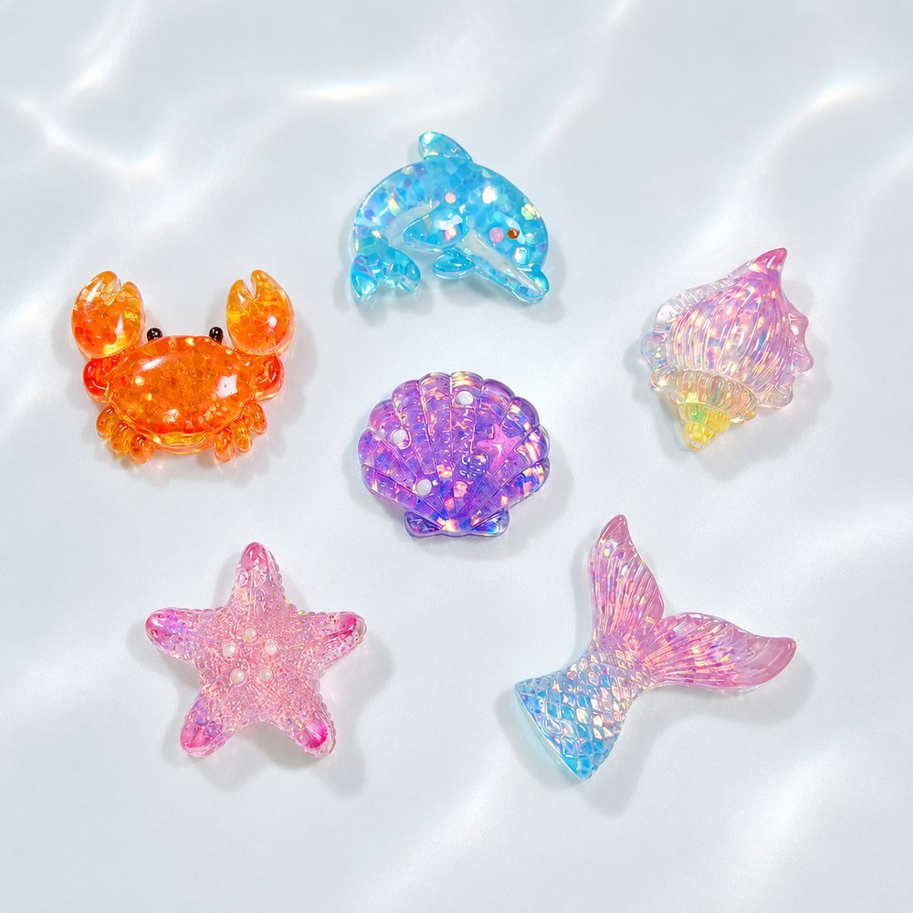 Mermaid Ocean Flatback Charms