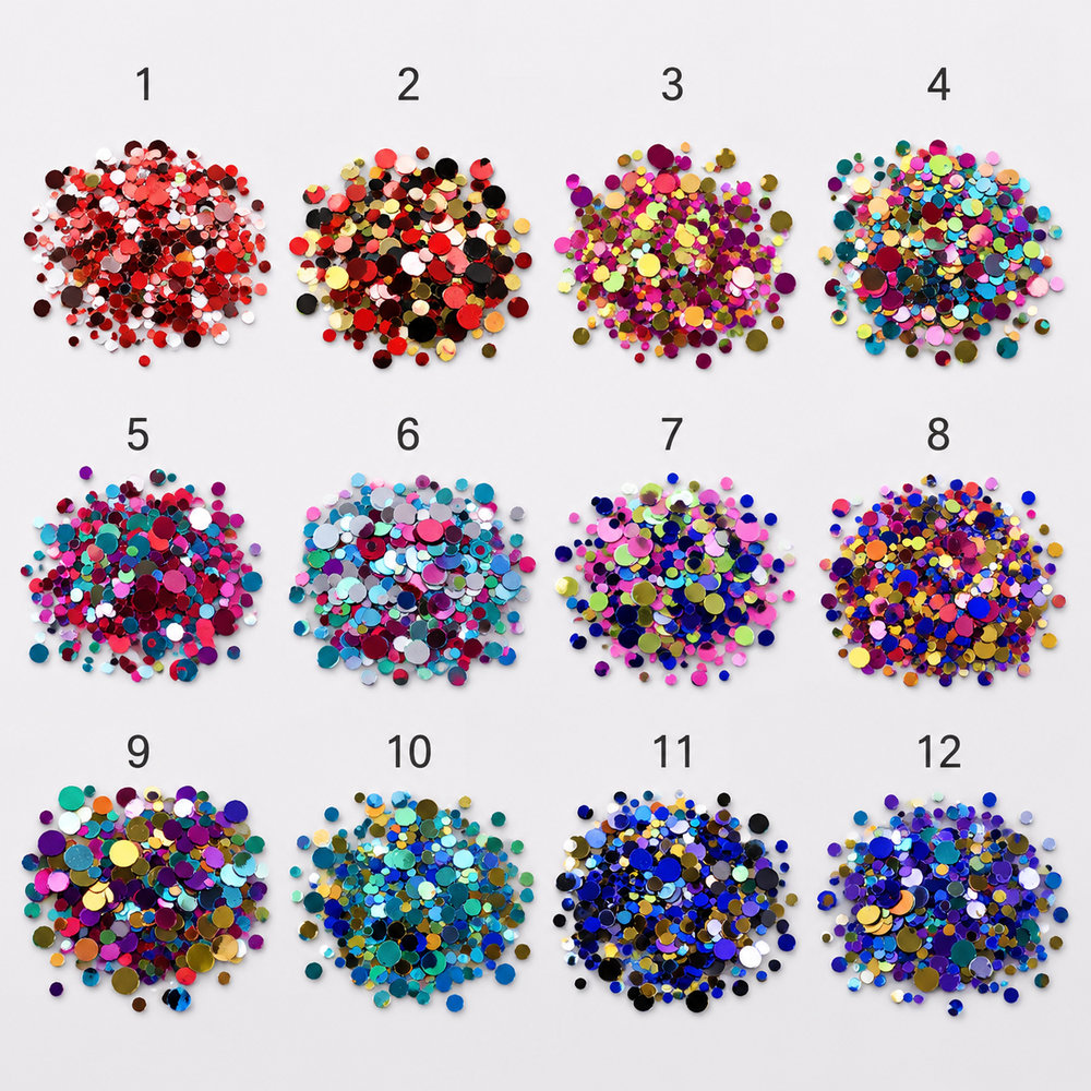 Multicolor Round Confetti Assortment
