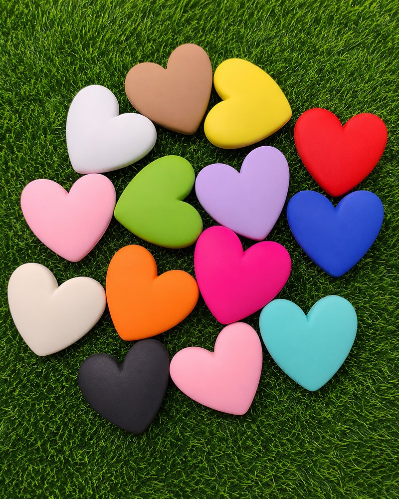 Pastel Heart Flatback Charms