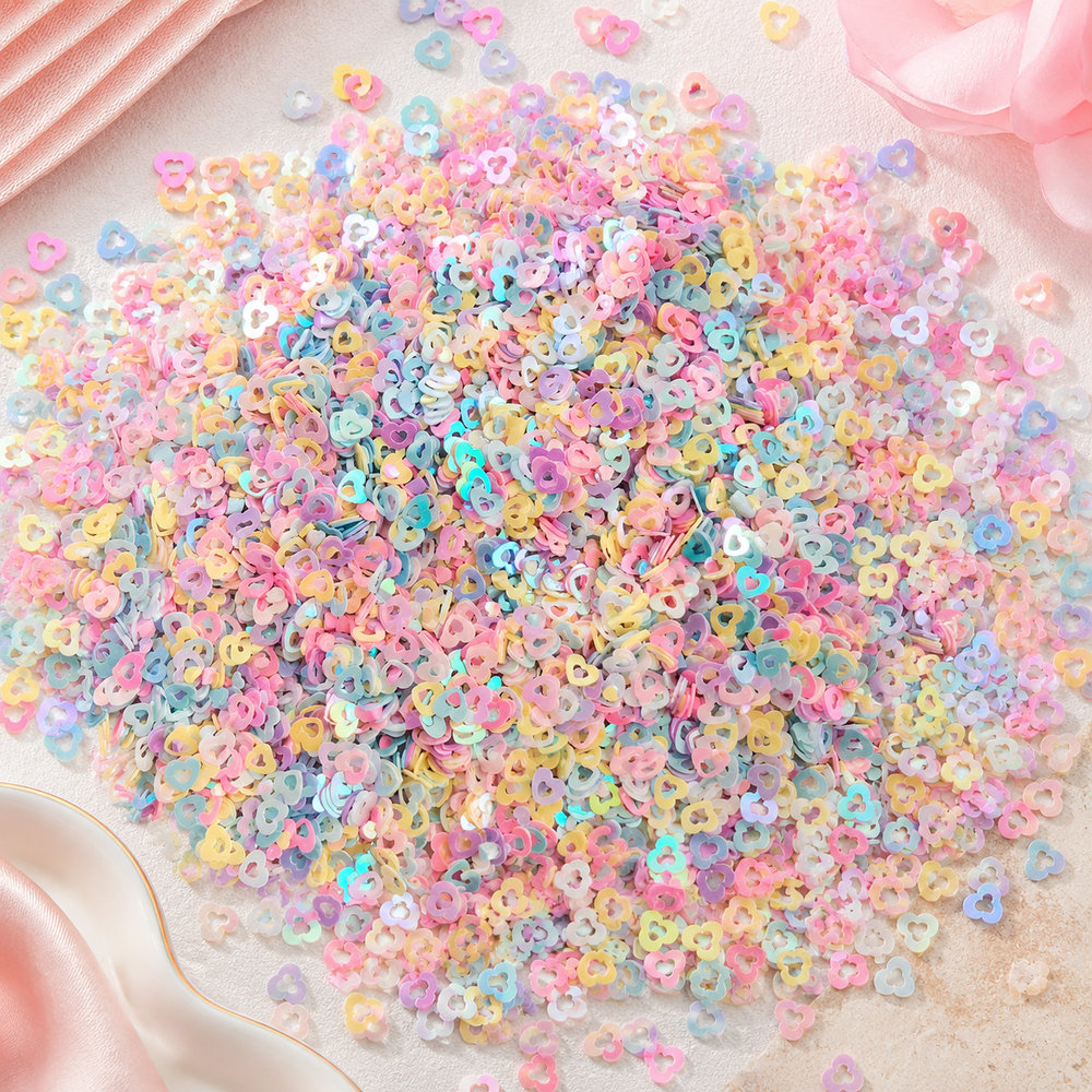 Pastel Mini Heart Sequins
