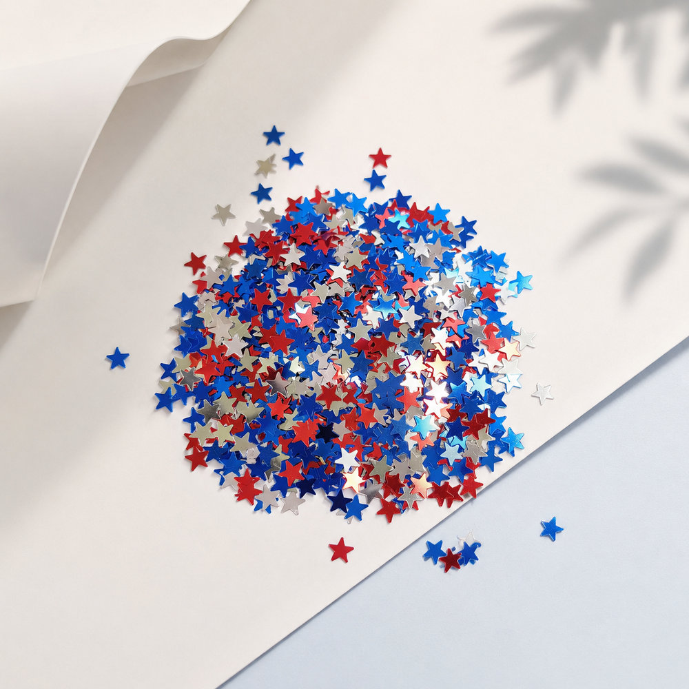 Patriotic Star Confetti Mix