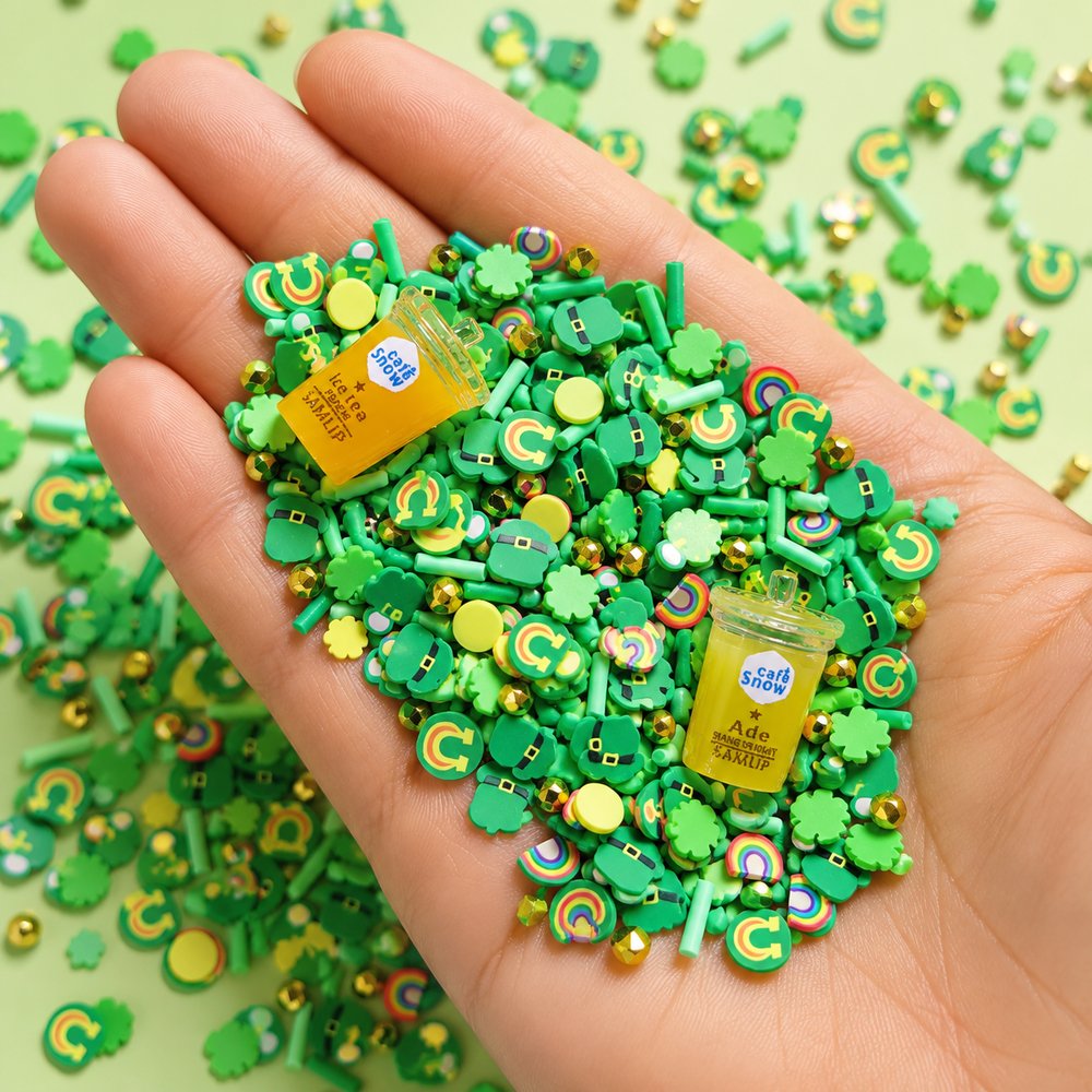 st patricks sprinkle slime charm mix