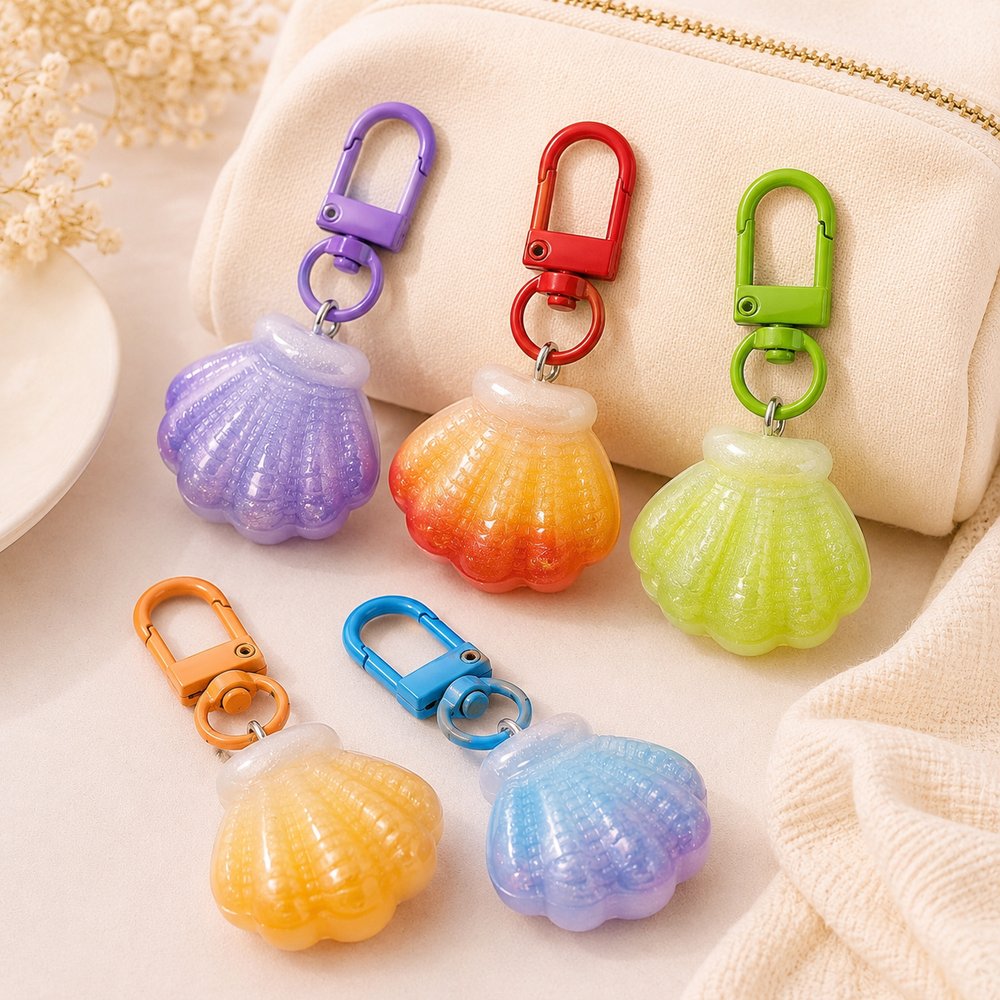 pastel shell pendant slime charms