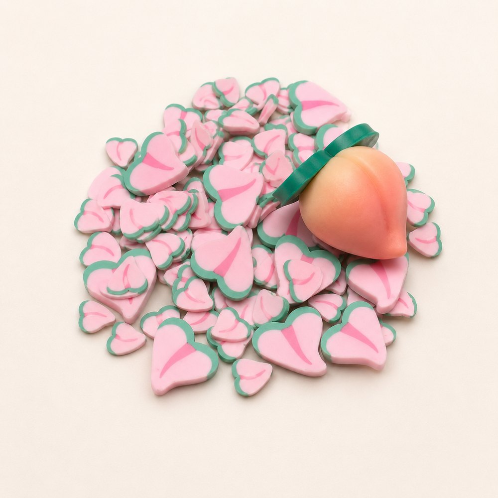 Peach polymer clay slices, product code SLM10123