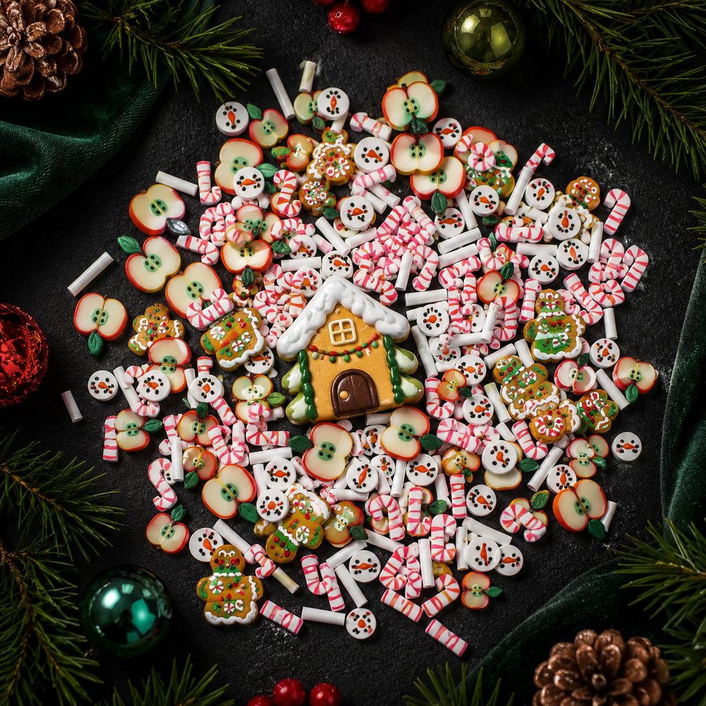 gingerbread holiday slime charm mix